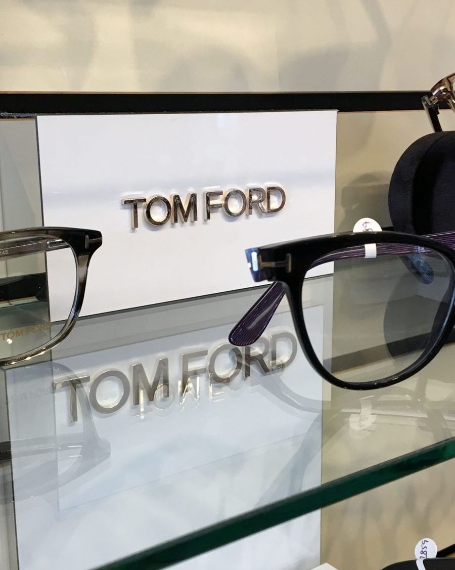 closeup of Tom Ford glasses