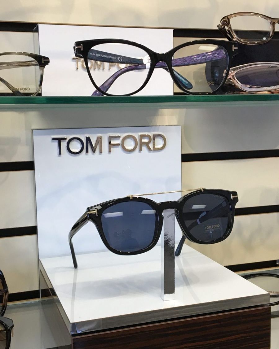 closeup of Tom Ford glasses